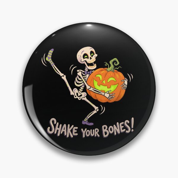 Item preview, Shake Your Bones Dancing Skeleton Halloween Pumpkin designed and sold by Sekla-Studio.