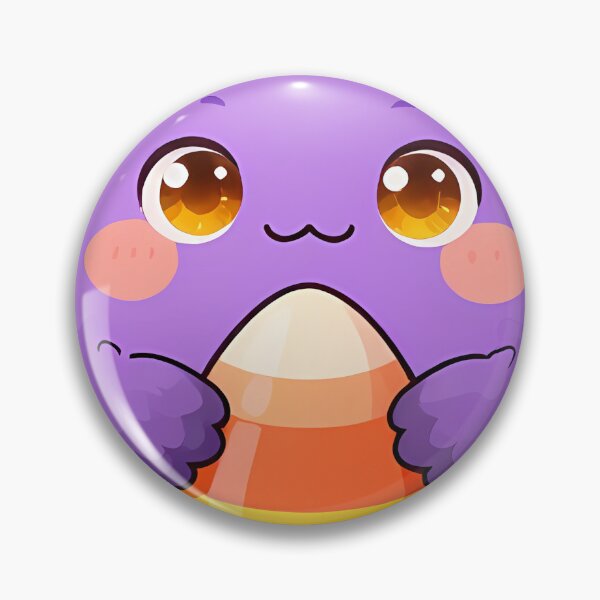 Item preview, Cute Fluffy Violet Monster with Candy Corn Icon designed and sold by pumsquare.