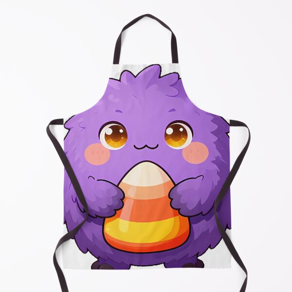 Item preview, Cute Fluffy Violet Monster with Candy Corn Icon designed and sold by pumsquare.
