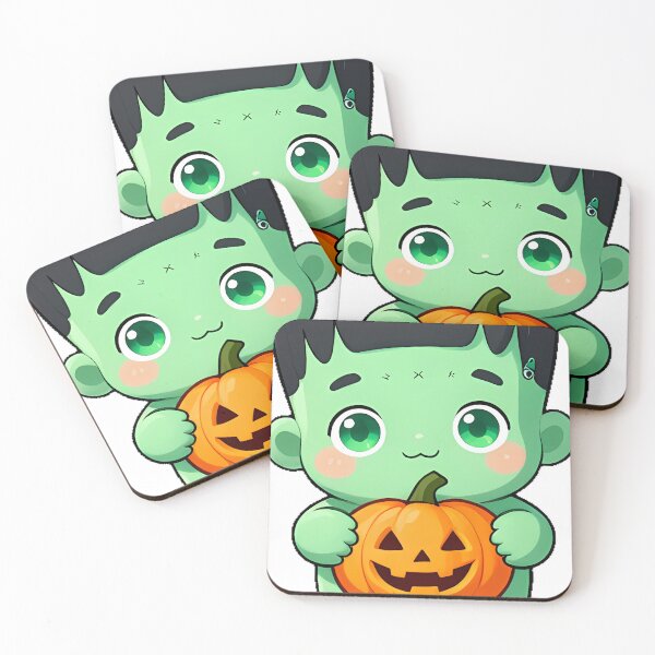 Item preview, Cute Baby Frankenstein Monster with Pumpkin Icon designed and sold by pumsquare.