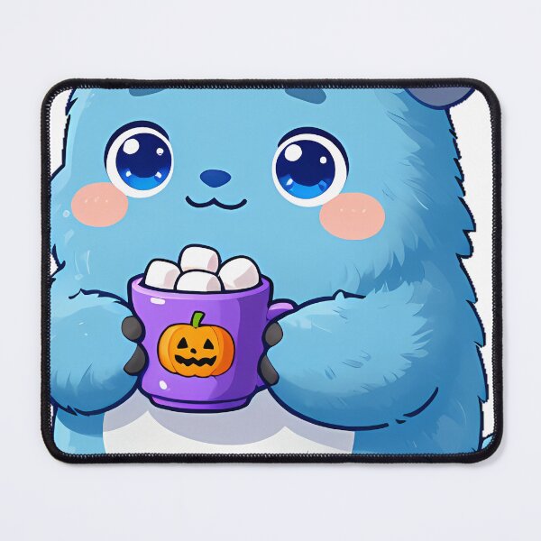 Item preview, Cute Fluffy Blue Yeti Monster with Cocoa Mug Icon designed and sold by pumsquare.