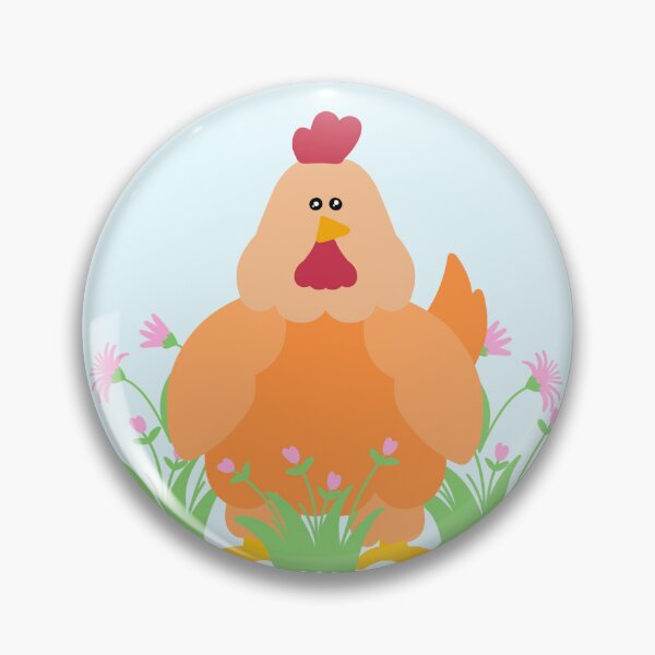 Item preview, Cute Chicken Doodle with flowers designed and sold by FandomizedRose.