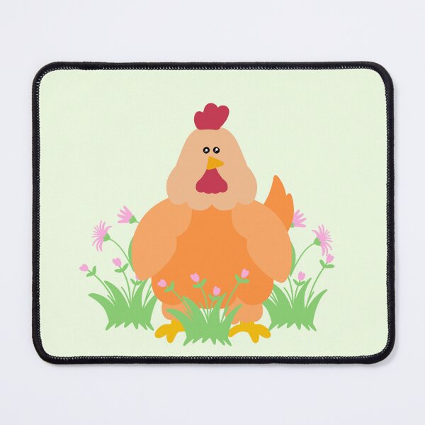 Item preview, Cute Chicken Doodle with flowers designed and sold by FandomizedRose.