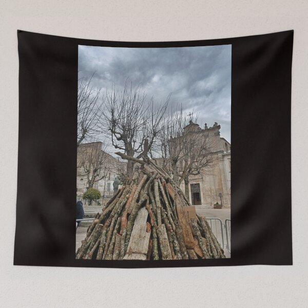 Item preview, Fanoja di San Giuseppe Bonfire Preparation - Monte Sant'Angelo Gargano designed and sold by EpicVistas.