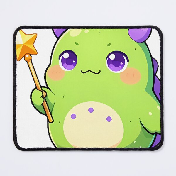 Item preview, Cute Little Horned Green Monster with Magic Wand Icon designed and sold by pumsquare.