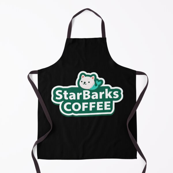 Item preview, StarBarks Coffee Logo Design With Cute Mermaid Dog Mascot Green Badge Branding Concept designed and sold by KanDa-Shop.