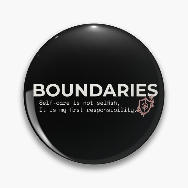 Item preview, BOUNDARIES - Self Care Is Not Selfish Mental Wellness Quote designed and sold by Safe Soul DeLife.
