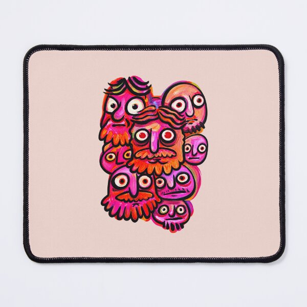 Item preview, Colorful Weird Faces Surreal Doodle Art designed and sold by lalatrash.