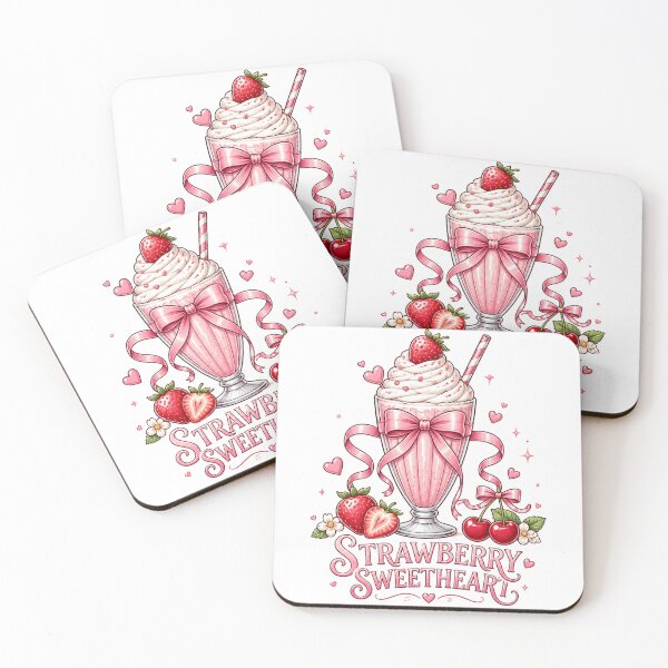Item preview, Cute Strawberry Milkshake Pink Dessert Sweet Treat designed and sold by TibbuTees.