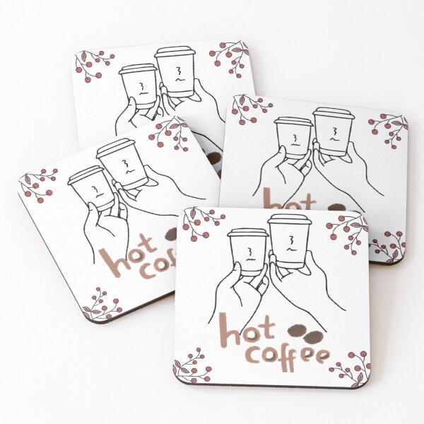 Item preview, Hot Coffee Cozy Hand Drawn Coffee Lovers Design designed and sold by TibbuTees.