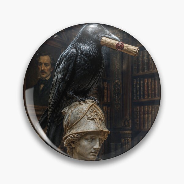 Item preview, The Raven of Pallas - Edgar Allan Poe Gothic Art designed and sold by Ada’s Mystic Atelier .