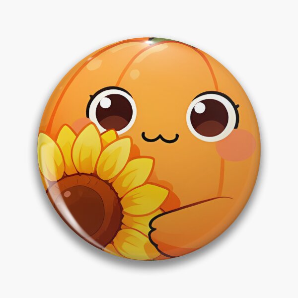 Item preview, Cute Pumpkin Monster Baby with Sunflower Icon designed and sold by pumsquare.