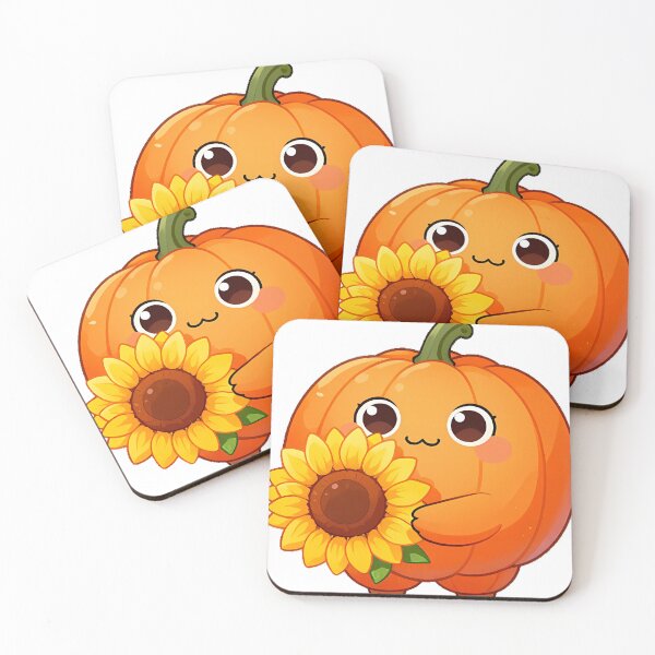 Item preview, Cute Pumpkin Monster Baby with Sunflower Icon designed and sold by pumsquare.