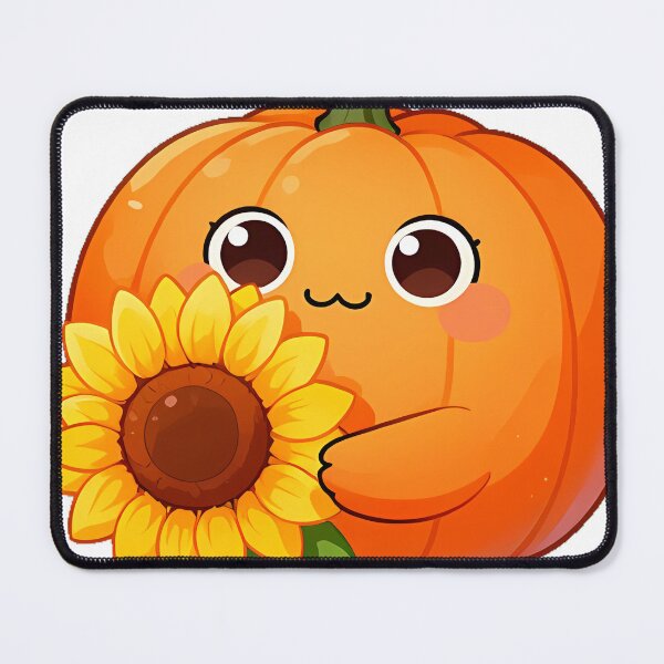 Item preview, Cute Pumpkin Monster Baby with Sunflower Icon designed and sold by pumsquare.