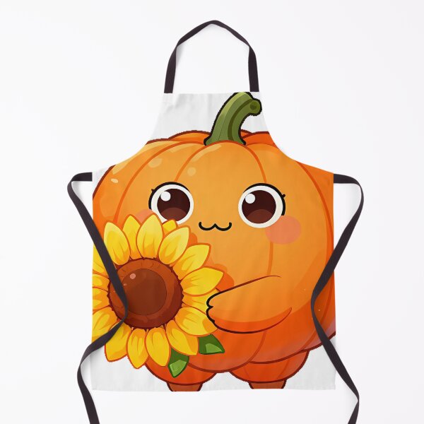 Item preview, Cute Pumpkin Monster Baby with Sunflower Icon designed and sold by pumsquare.