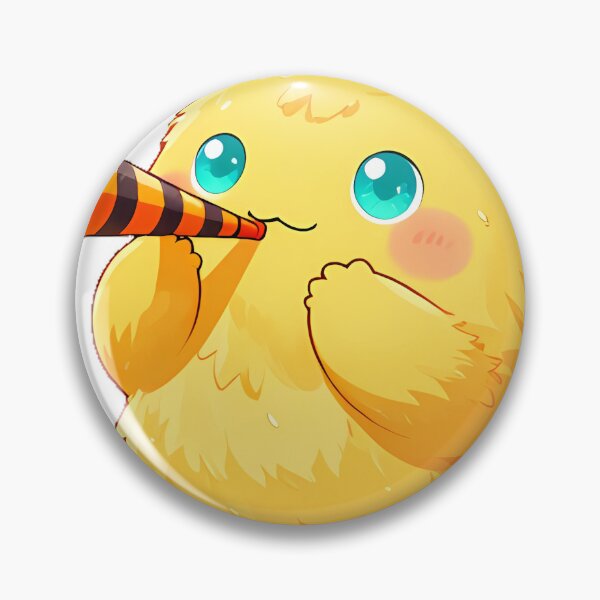 Item preview, Cute Fluffy Yellow Monster with Party Horn Icon designed and sold by pumsquare.