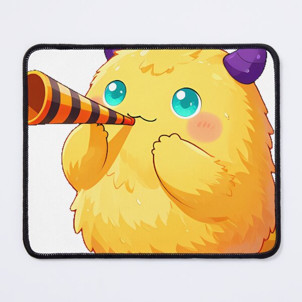 Item preview, Cute Fluffy Yellow Monster with Party Horn Icon designed and sold by pumsquare.