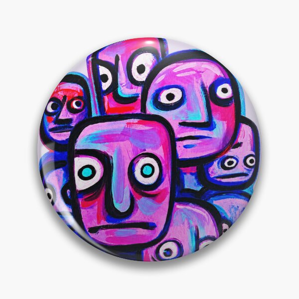 Item preview, Purple Weird Faces Abstract Art designed and sold by lalatrash.