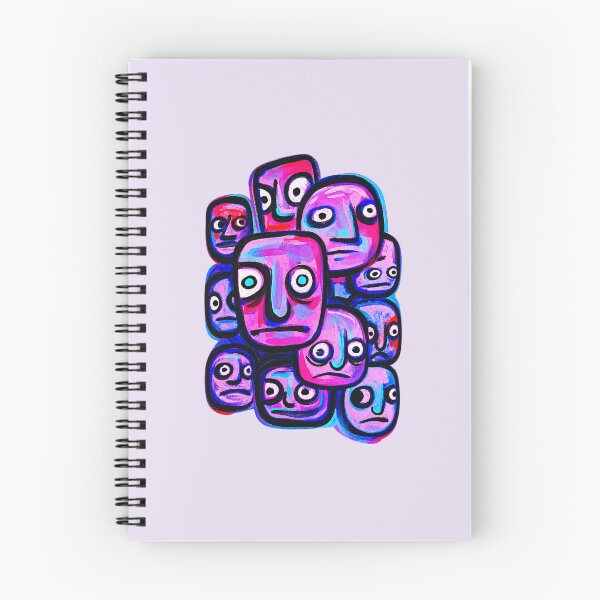 Item preview, Purple Weird Faces Abstract Art designed and sold by lalatrash.