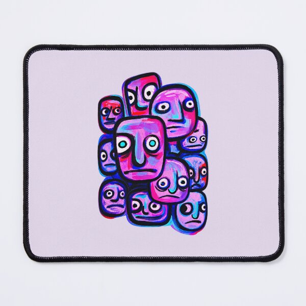 Item preview, Purple Weird Faces Abstract Art designed and sold by lalatrash.