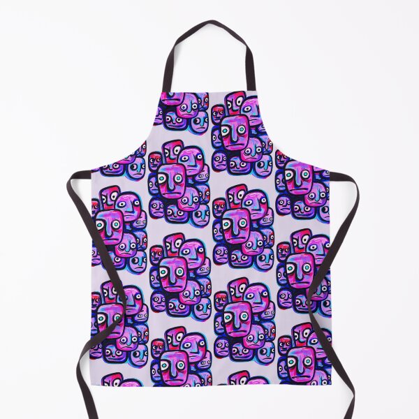 Item preview, Purple Weird Faces Abstract Art designed and sold by lalatrash.