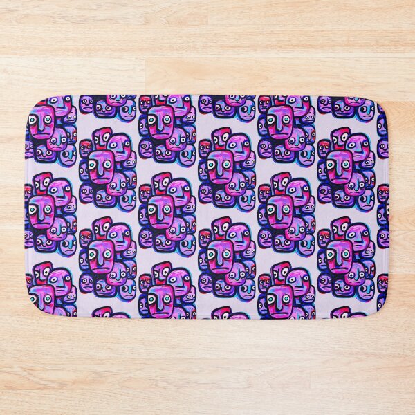 Item preview, Purple Weird Faces Abstract Art designed and sold by lalatrash.