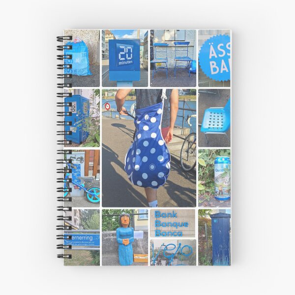 Artikelvorschau, Basel - Collage blau entworfen und verkauft von Zeewind.