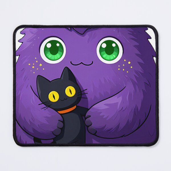 Item preview, Cute Violet Monster Holding Black Cat Plushie Icon designed and sold by pumsquare.