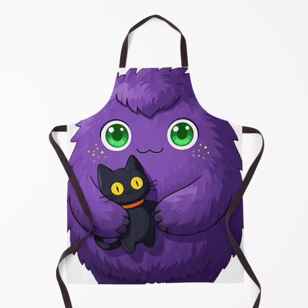 Item preview, Cute Violet Monster Holding Black Cat Plushie Icon designed and sold by pumsquare.
