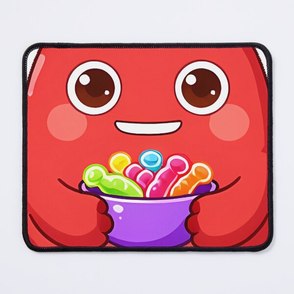 Item preview, Cute Two-Horned Red Monster with Gummy Worms Icon designed and sold by pumsquare.