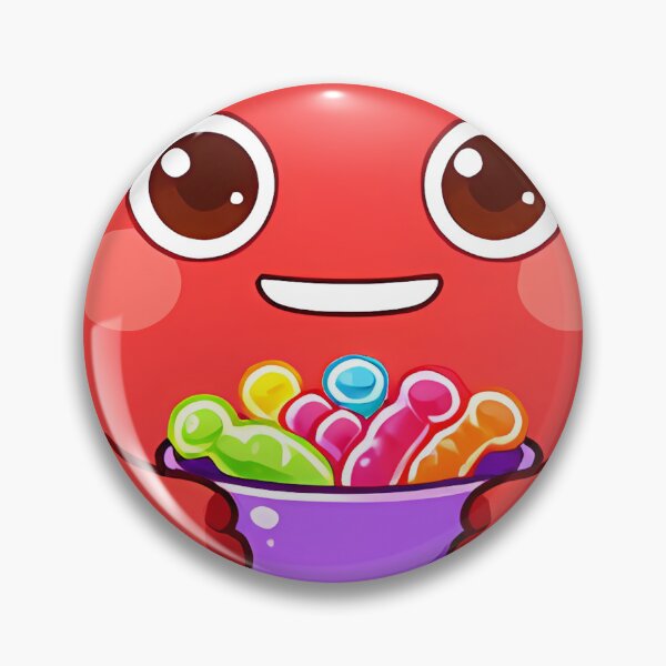 Item preview, Cute Two-Horned Red Monster with Gummy Worms Icon designed and sold by pumsquare.