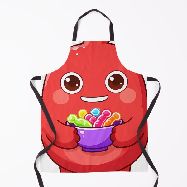 Item preview, Cute Two-Horned Red Monster with Gummy Worms Icon designed and sold by pumsquare.