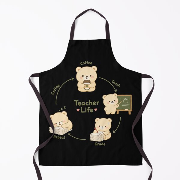 Item preview, Teacher Life Loop Cycle | Cute Character Design designed and sold by MOCH- ART.