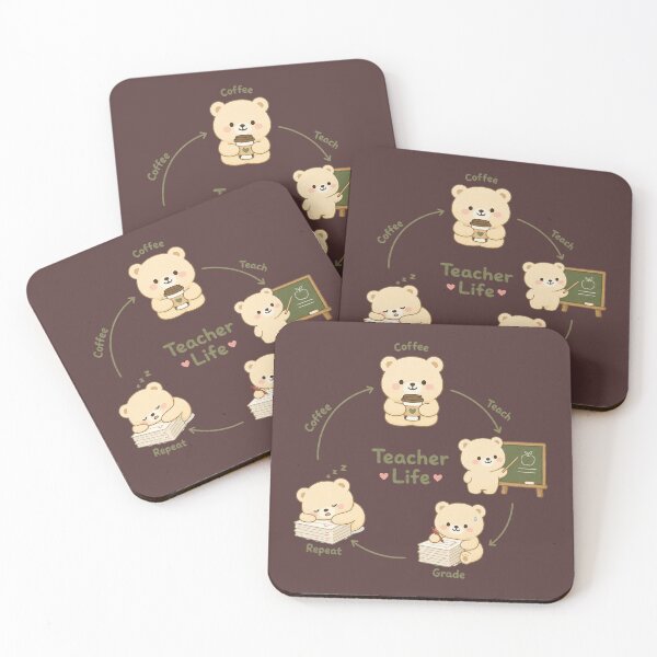 Item preview, Teacher Life Loop Cycle | Cute Character Design designed and sold by MOCH- ART.