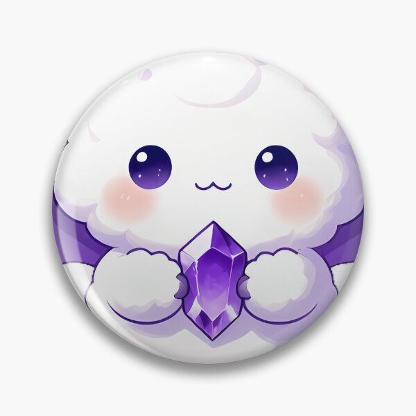 Item preview, Cute Fluffy White Monster with Bat Wings Icon designed and sold by pumsquare.