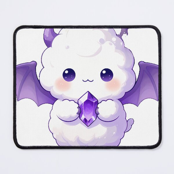 Item preview, Cute Fluffy White Monster with Bat Wings Icon designed and sold by pumsquare.