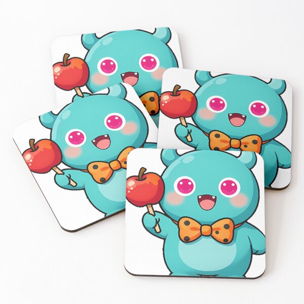 Item preview, Cute Teal Monster with Polka Dot Bowtie Icon designed and sold by pumsquare.