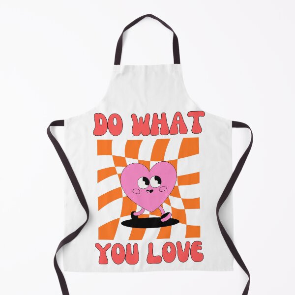 Item preview, do what you love retro groovy heart character design designed and sold by DAILYNEEDSS.