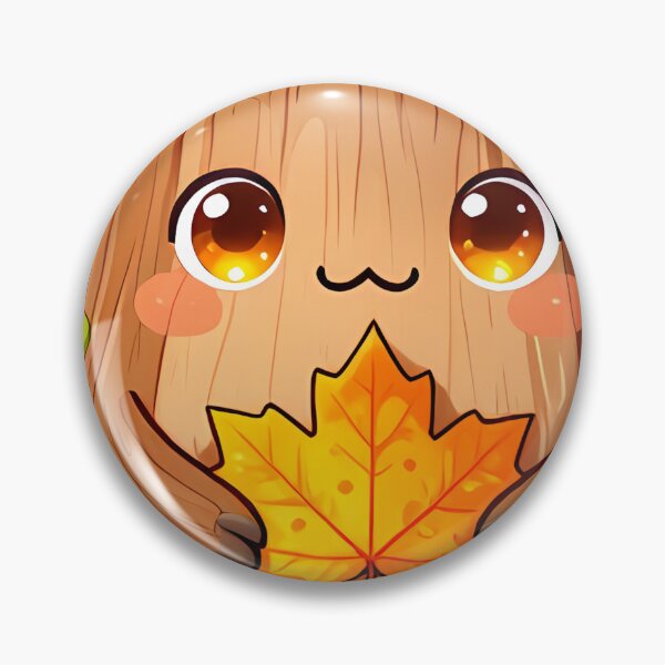 Item preview, Cute Spooky Tree Bark Monster with Autumn Leaves Icon designed and sold by pumsquare.
