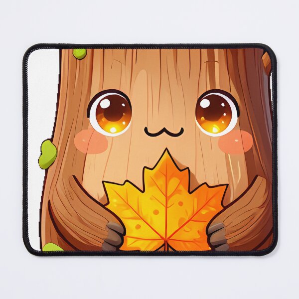 Item preview, Cute Spooky Tree Bark Monster with Autumn Leaves Icon designed and sold by pumsquare.
