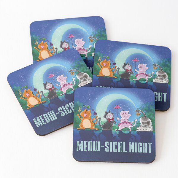 Item preview, Artistic Cats Mew-sical night designed and sold by Konopikyu.
