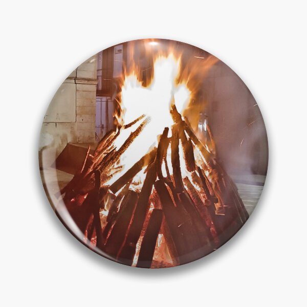 Item preview, Traditional Italian Village Bonfire - Glowing Fire & Sparks at Night designed and sold by EpicVistas.