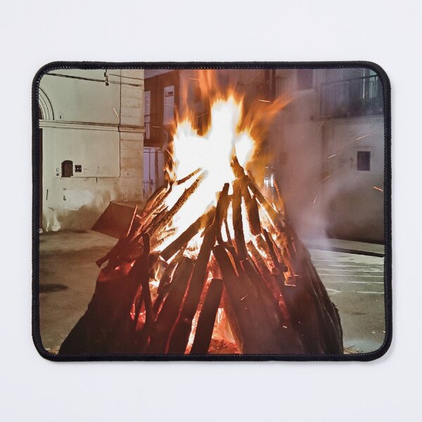 Item preview, Traditional Italian Village Bonfire - Glowing Fire & Sparks at Night designed and sold by EpicVistas.