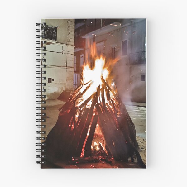 Item preview, Traditional Italian Village Bonfire - Glowing Fire & Sparks at Night designed and sold by EpicVistas.