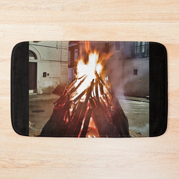 Item preview, Traditional Italian Village Bonfire - Glowing Fire & Sparks at Night designed and sold by EpicVistas.