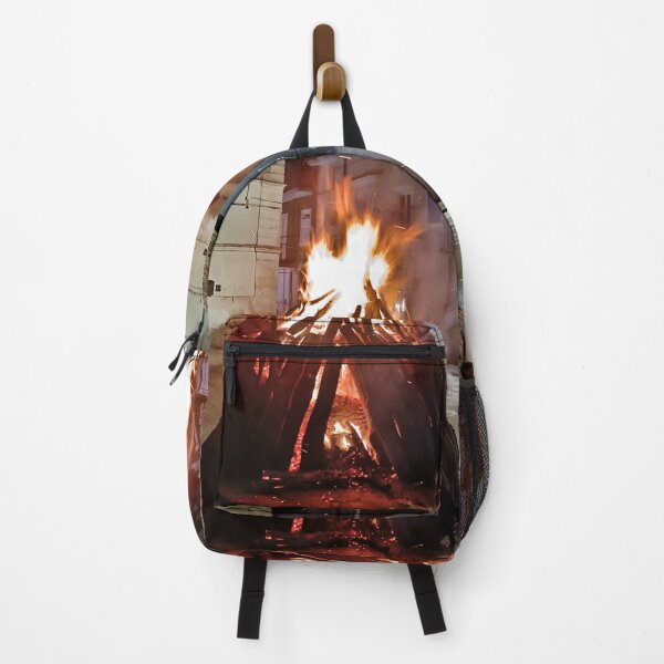 Item preview, Traditional Italian Village Bonfire - Glowing Fire & Sparks at Night designed and sold by EpicVistas.