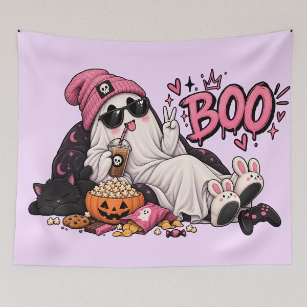 Aperçu de l'œuvre Fantôme Gamer Spooky – Halloween Rose créée et vendue par ItssMeSammie.