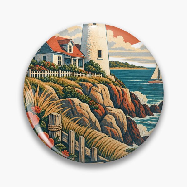 Item preview, Cape Cod Massachusetts – Vintage Lighthouse Travel Poster designed and sold by @SHINTOSARTSTORE.