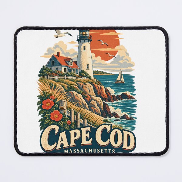 Item preview, Cape Cod Massachusetts – Vintage Lighthouse Travel Poster designed and sold by @SHINTOSARTSTORE.