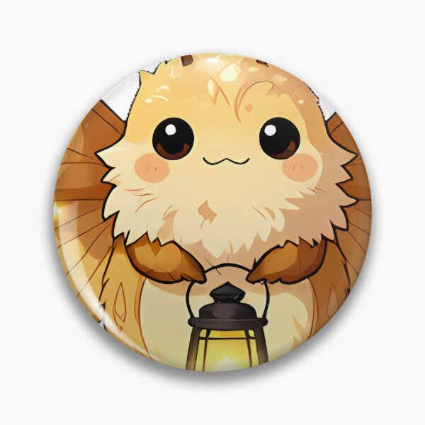 Item preview, Cute Fluffy Moth Monster with Glowing Lantern Icon designed and sold by pumsquare.